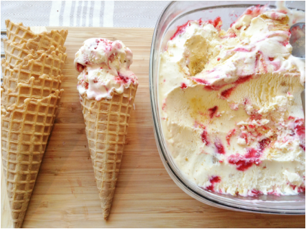 Homemade Raspberry Ice Cream