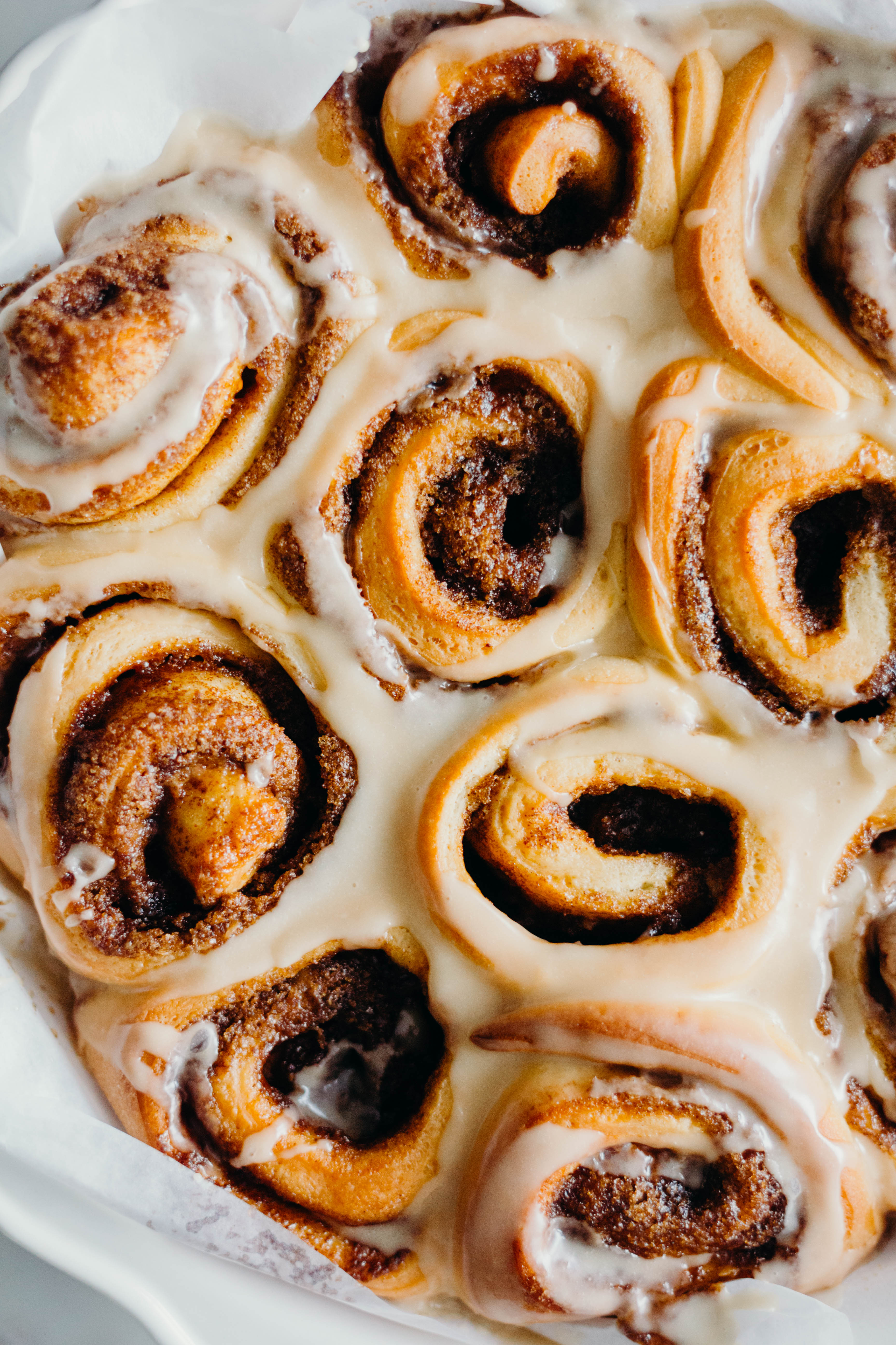 Cast Iron Cinnamon Rolls with Maple Bourbon Frosting Recipe