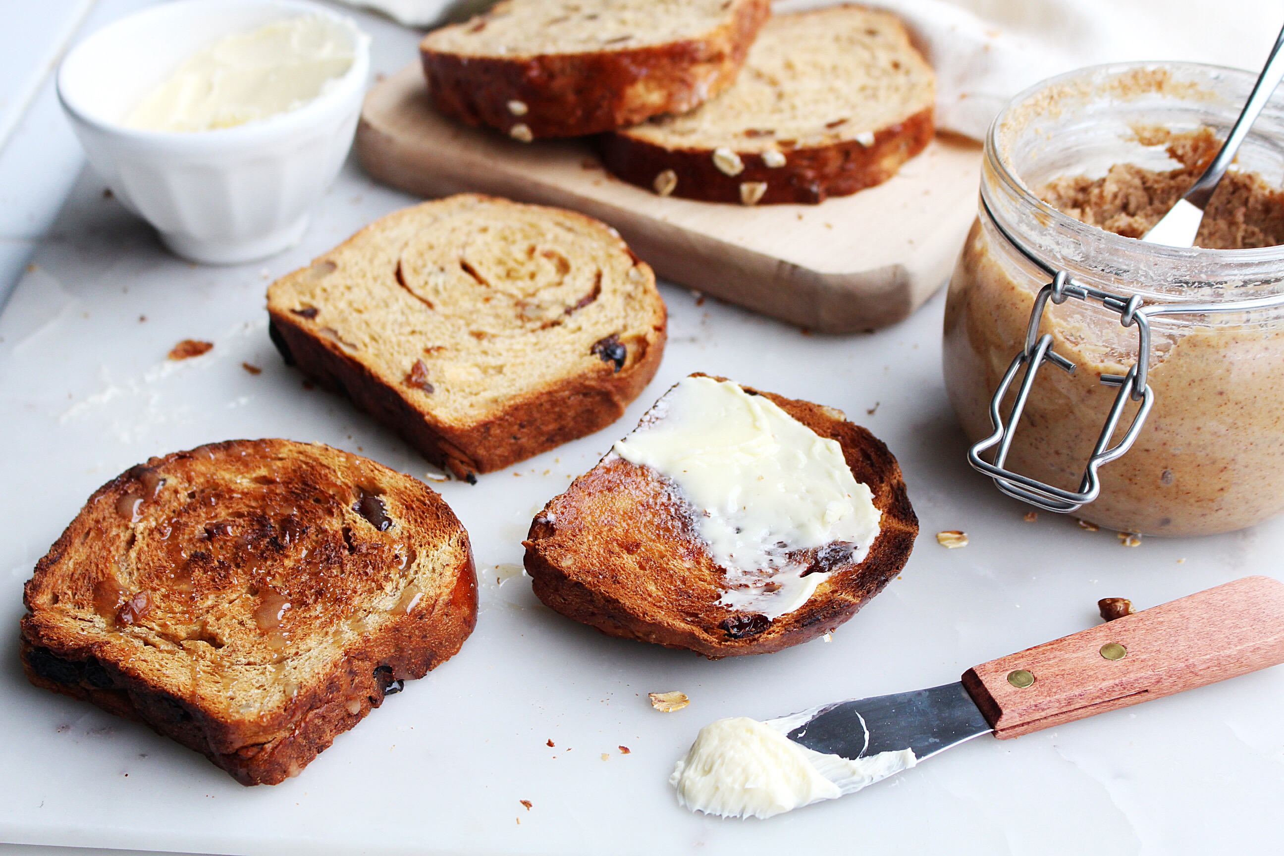 Cinnamon Raisin and Walnut Molasses Oat Bread The Sweet and Simple