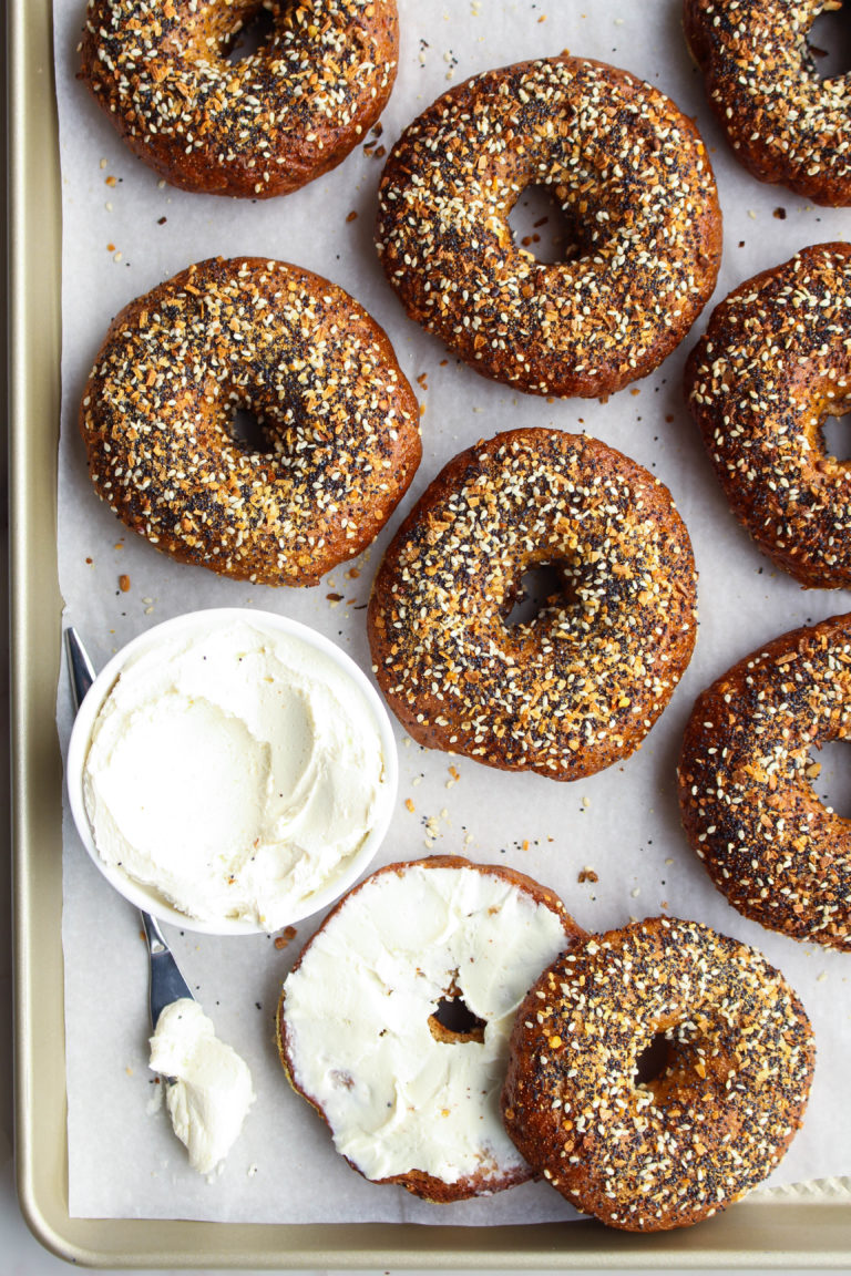 Whole Wheat Everything Bagels with Peppered Cream Cheese The Sweet