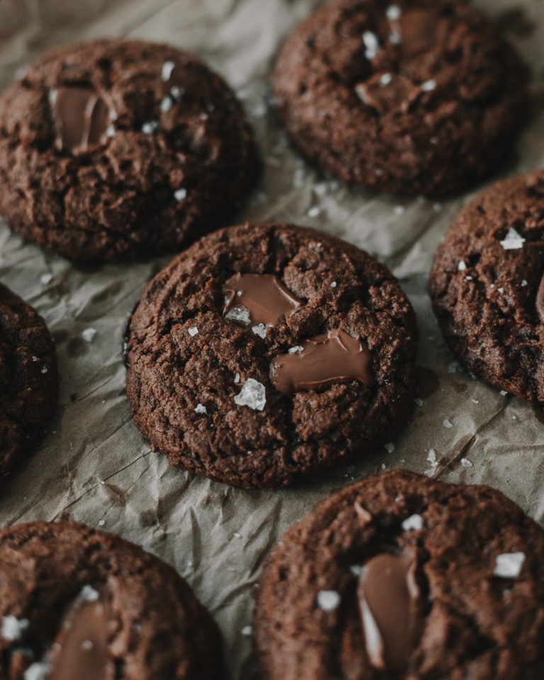 Salted Double Chocolate Pistachio Butter Cookies The Sweet And Simple