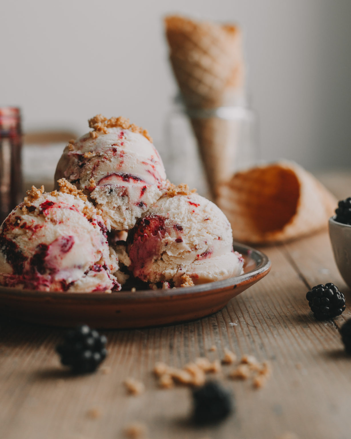 Blackberry Cheesecake Ice Cream The Sweet And Simple Kitchen