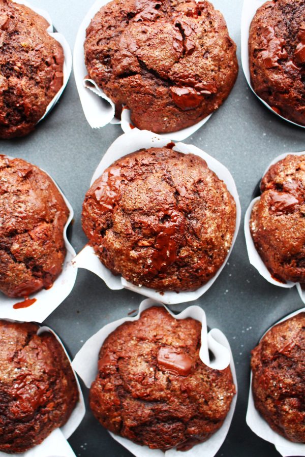 Triple Chocolate Fudge Muffins - The Sweet and Simple Kitchen