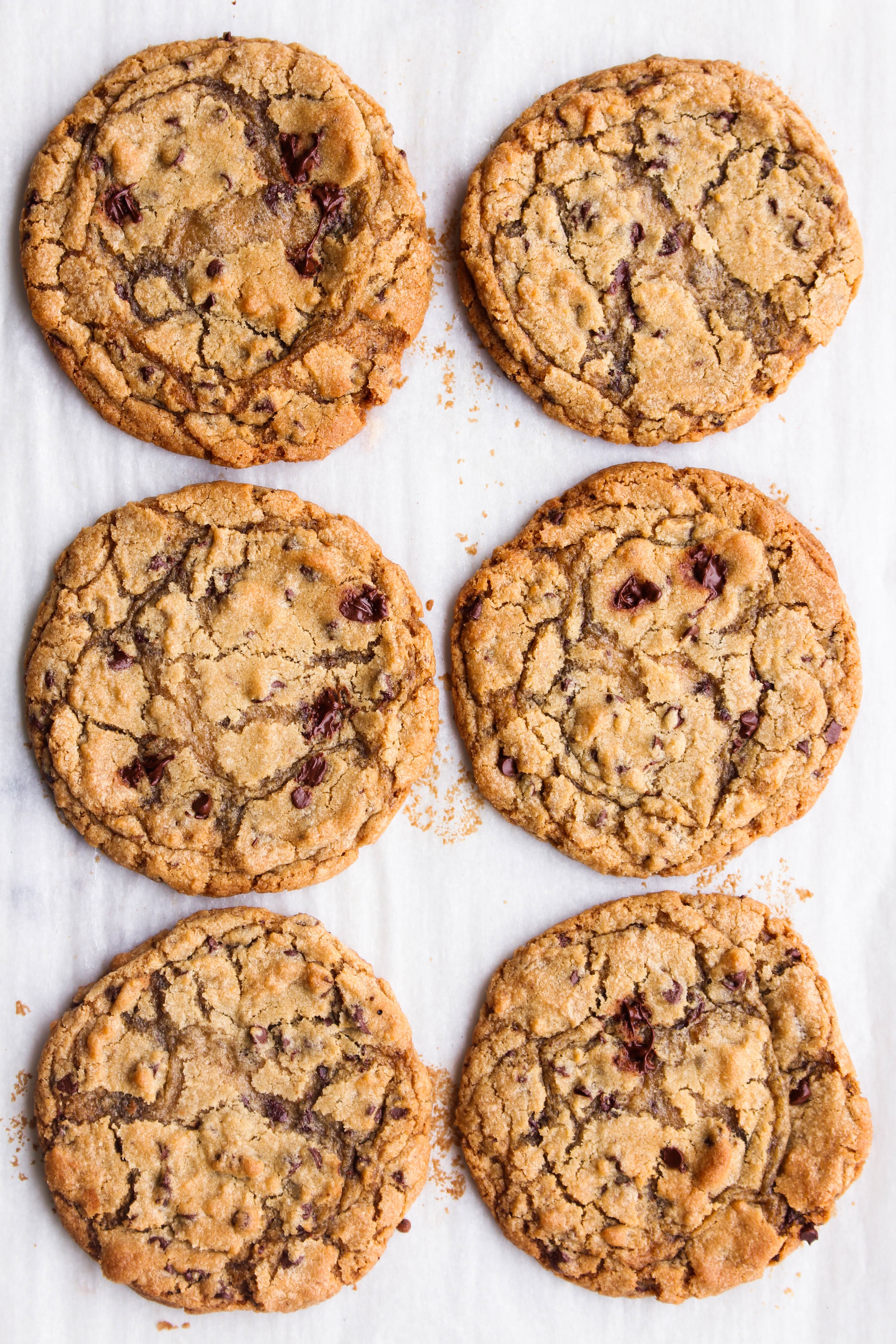 Giant Crackly Chocolate Chip Cookies - The Sweet and Simple Kitchen