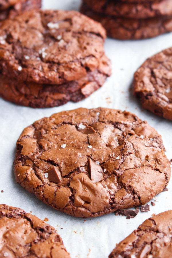 Flourless Chocolate Hazelnut Mocha Cookies - The Sweet and Simple Kitchen