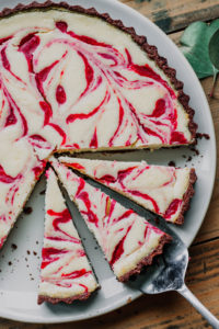 Cranberry Swirl Cheesecake Tart - The Sweet and Simple Kitchen