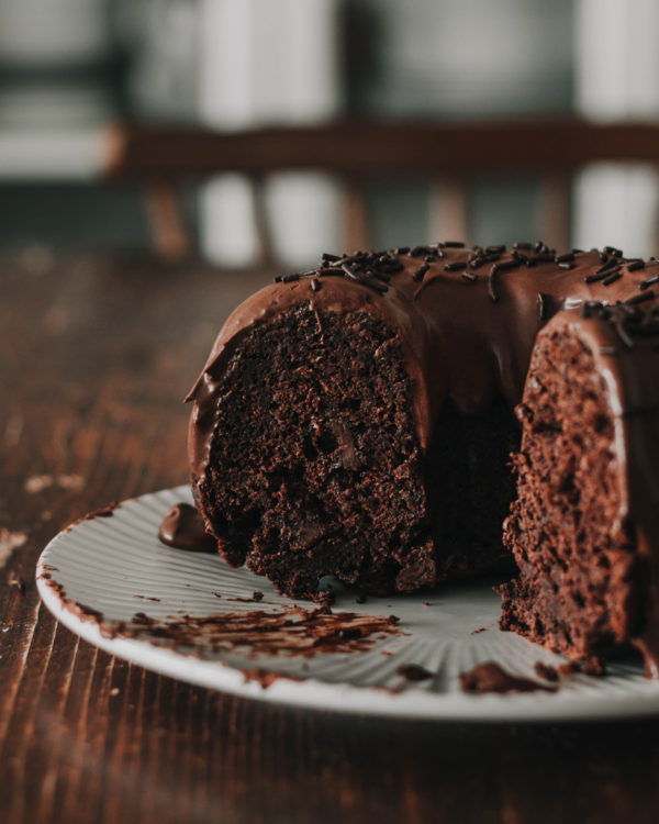 A Slice of Double Chocolate Banana Cake - The Sweet and Simple Kitchen