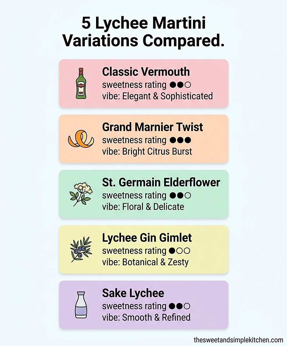 5 Lychee Martini Variations Compared