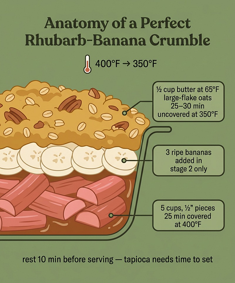 Anatomy of a Perfect Rhubarb-Banana Crumble