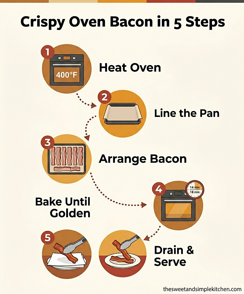 Crispy Oven Bacon in 5 Steps