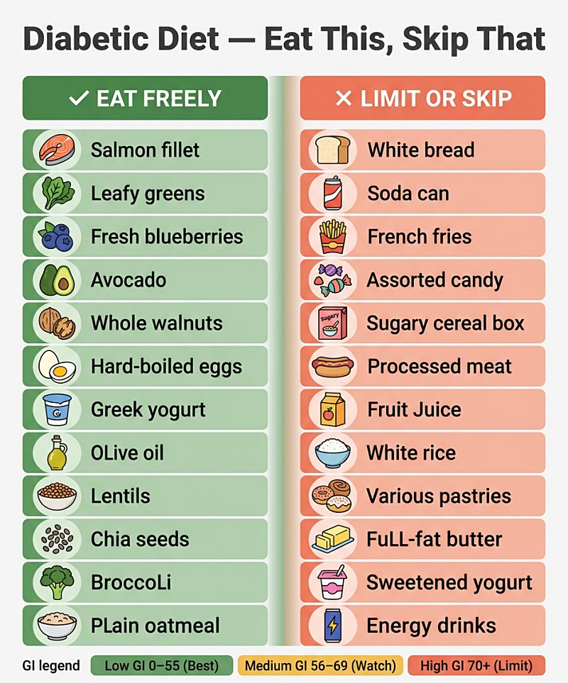Diabetic Diet — Eat This, Skip That