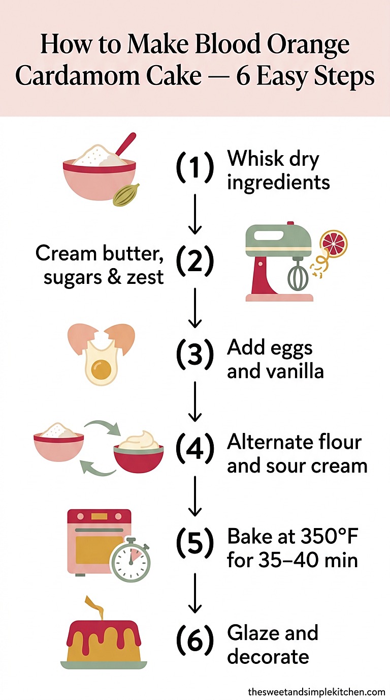 How to Make Blood Orange Cardamom Cake — 6 Easy Steps