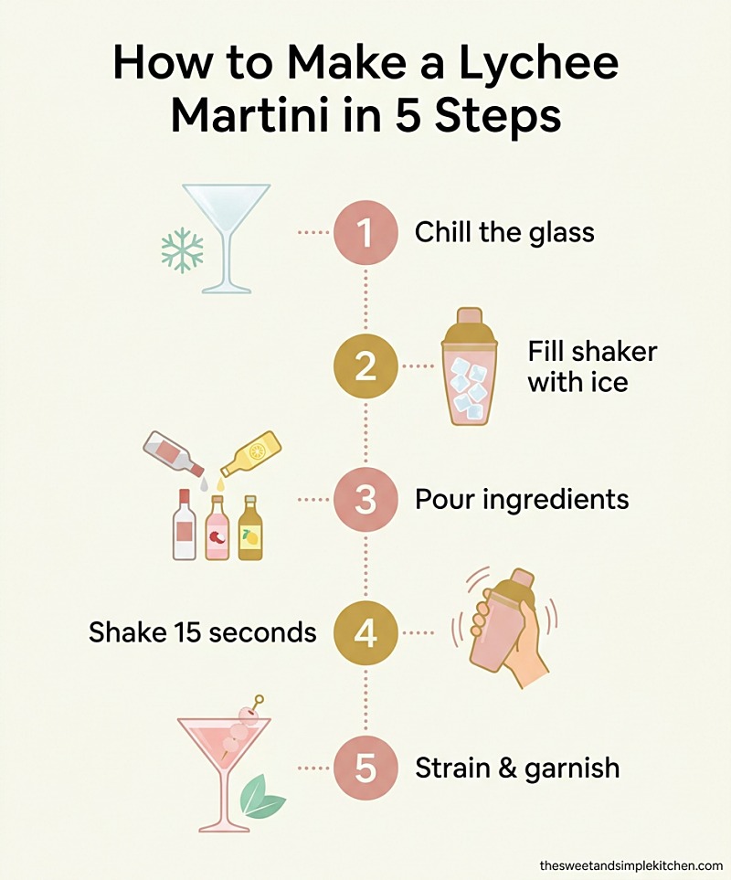 How to Make a Lychee Martini in 5 Steps