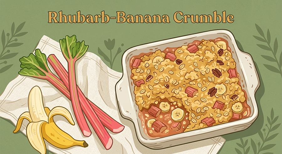 Rhubarb-Banana Crumble Recipe