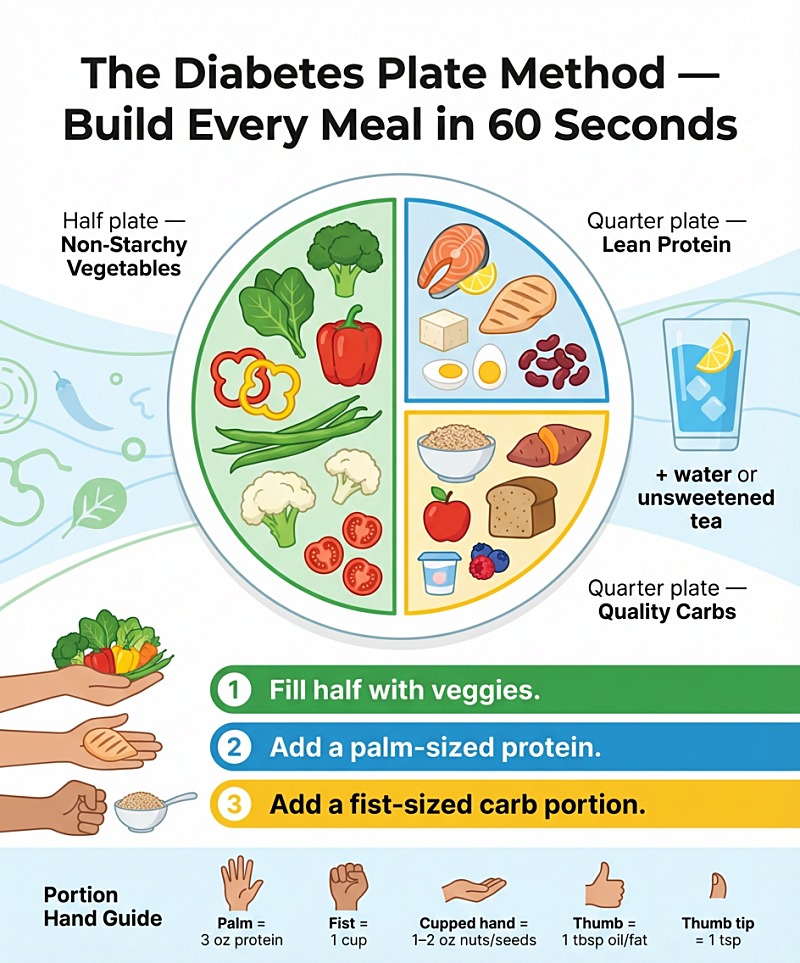 The Diabetes Plate Method — Build Every Meal in 60 Seconds