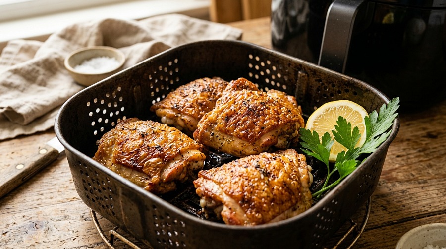 Air Fryer Crispy Chicken Thighs