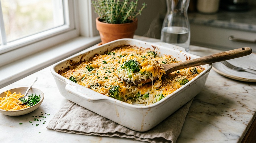 Cheesy Broccoli Rice Casserole