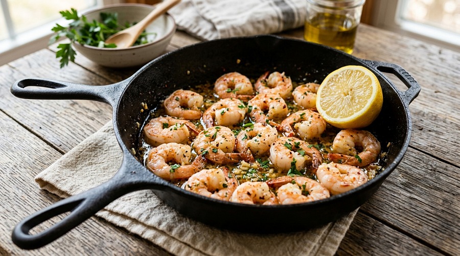 Garlic Butter Shrimp (10 Minutes)