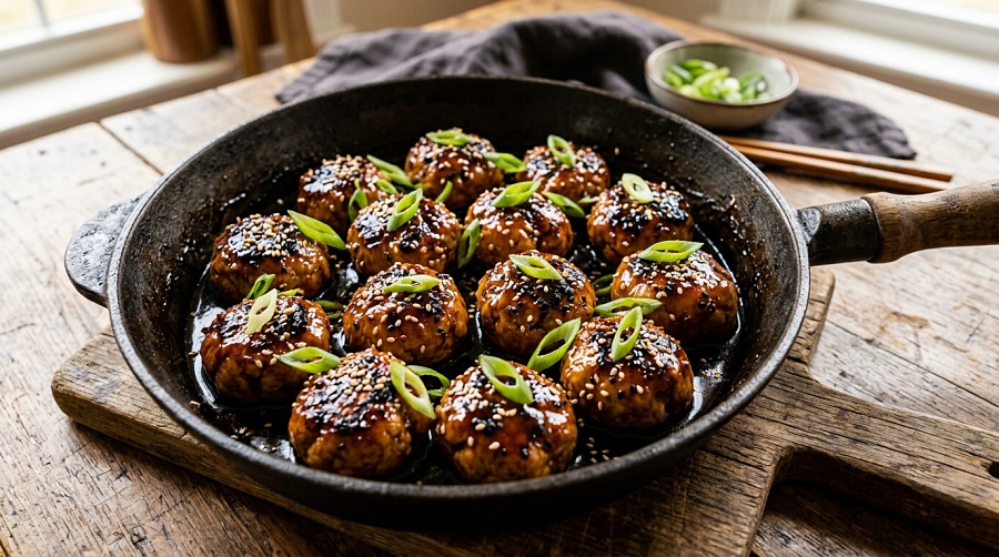 Honey Garlic Chicken Meatballs