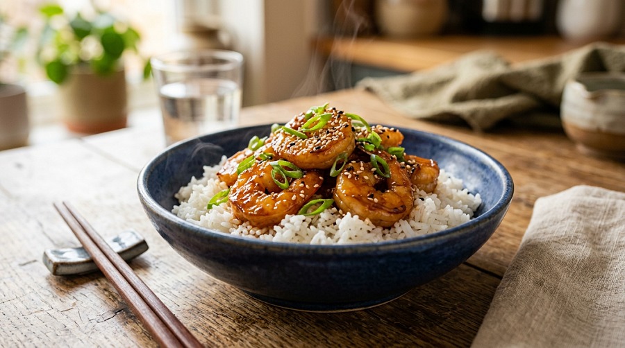 Honey Garlic Shrimp (20 Minutes)