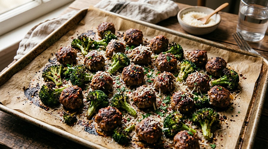 Italian Meatballs with Broccoli
