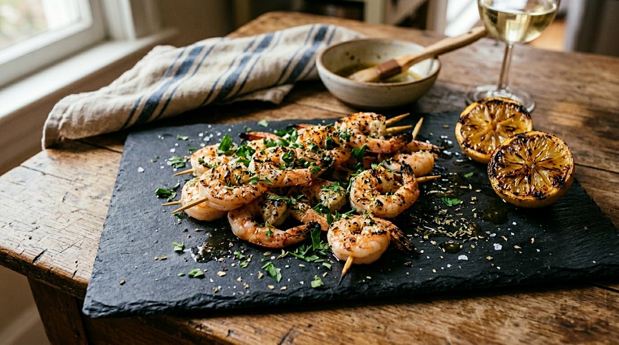 Lemon Herb Grilled Shrimp (15 Minutes)