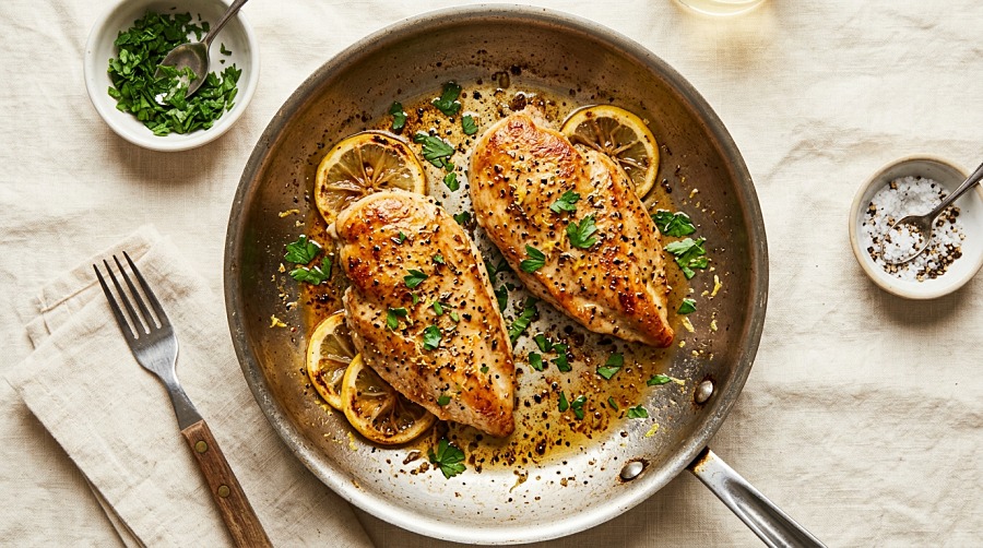 Lemon Pepper Skillet Chicken