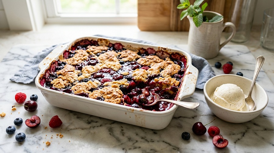 Mixed Berry Dump Cake