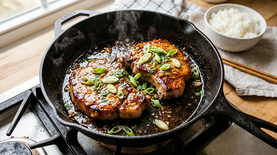 Oven-Baked Pork Chops with Herb Crust