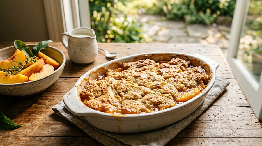 Peach Dump Cake