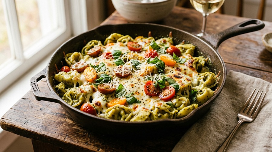 Pesto Tortellini Bake