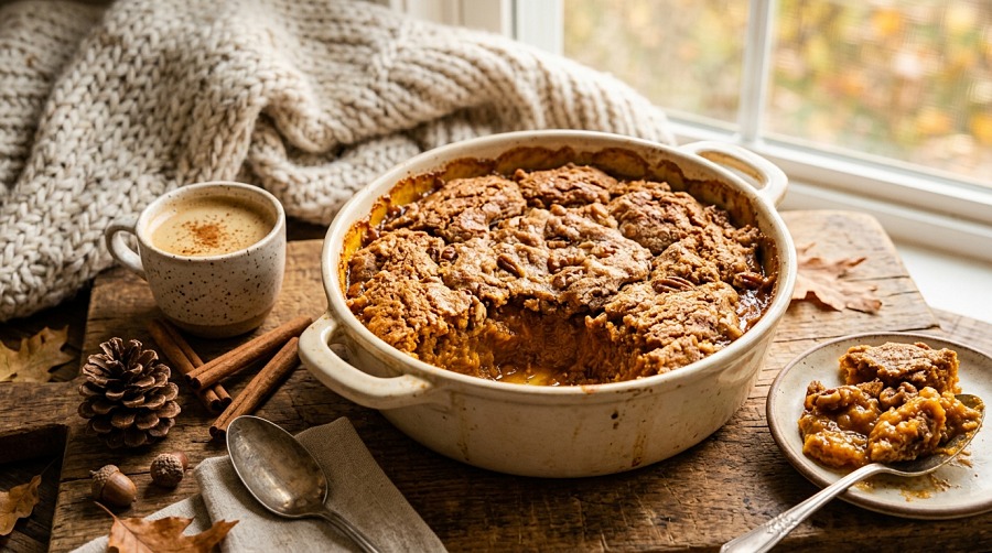 Pumpkin Spice Dump Cake