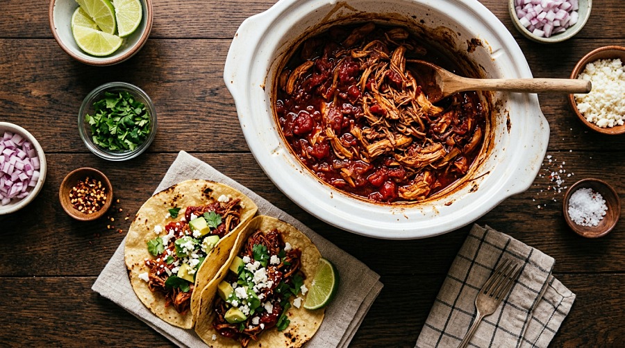 Salsa Chicken for Tacos