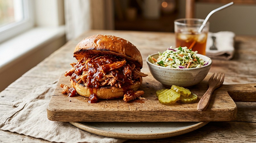 Slow Cooker BBQ Pulled Chicken