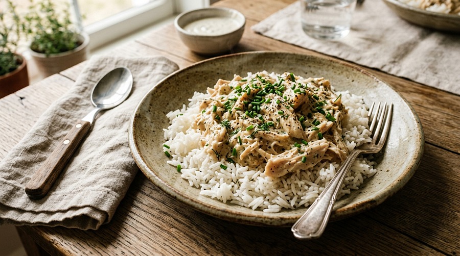 Slow Cooker Creamy Ranch Chicken