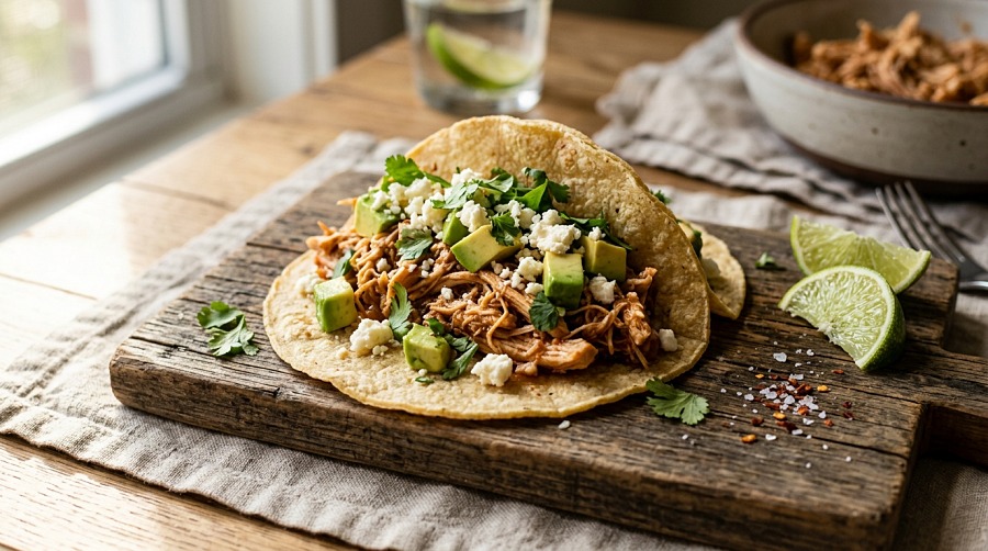 Slow Cooker Salsa Chicken Thighs (4 Ingredients)