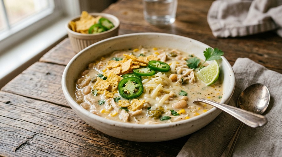 Slow Cooker White Chicken Chili