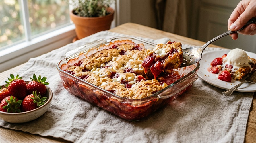 Strawberry Dump Cake