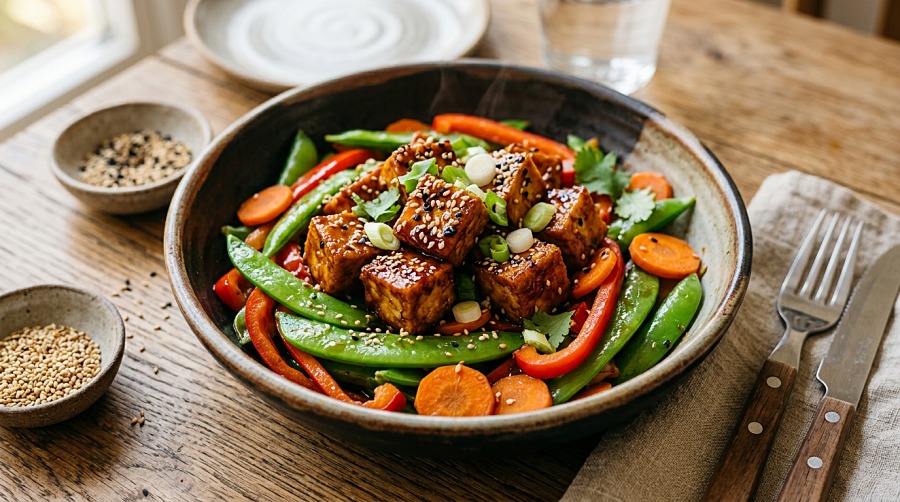 Teriyaki Tofu with Vegetables