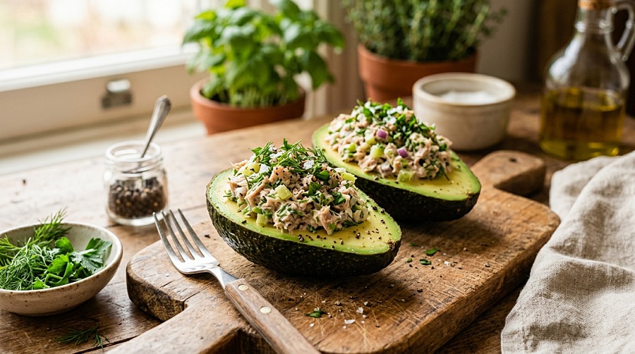 Tuna-Stuffed Avocado
