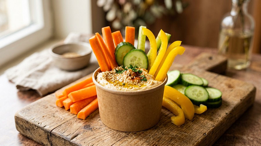 Veggie Hummus Cups