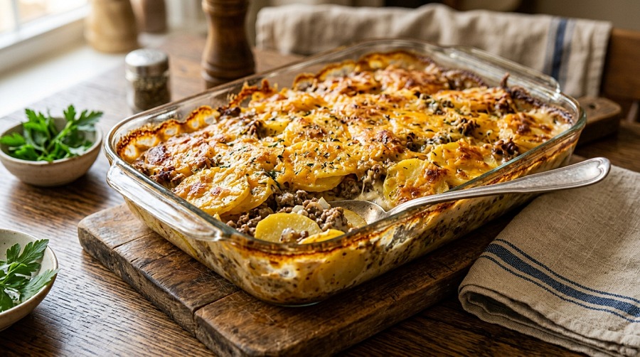 Old Fashioned Hamburger Potato Casserole