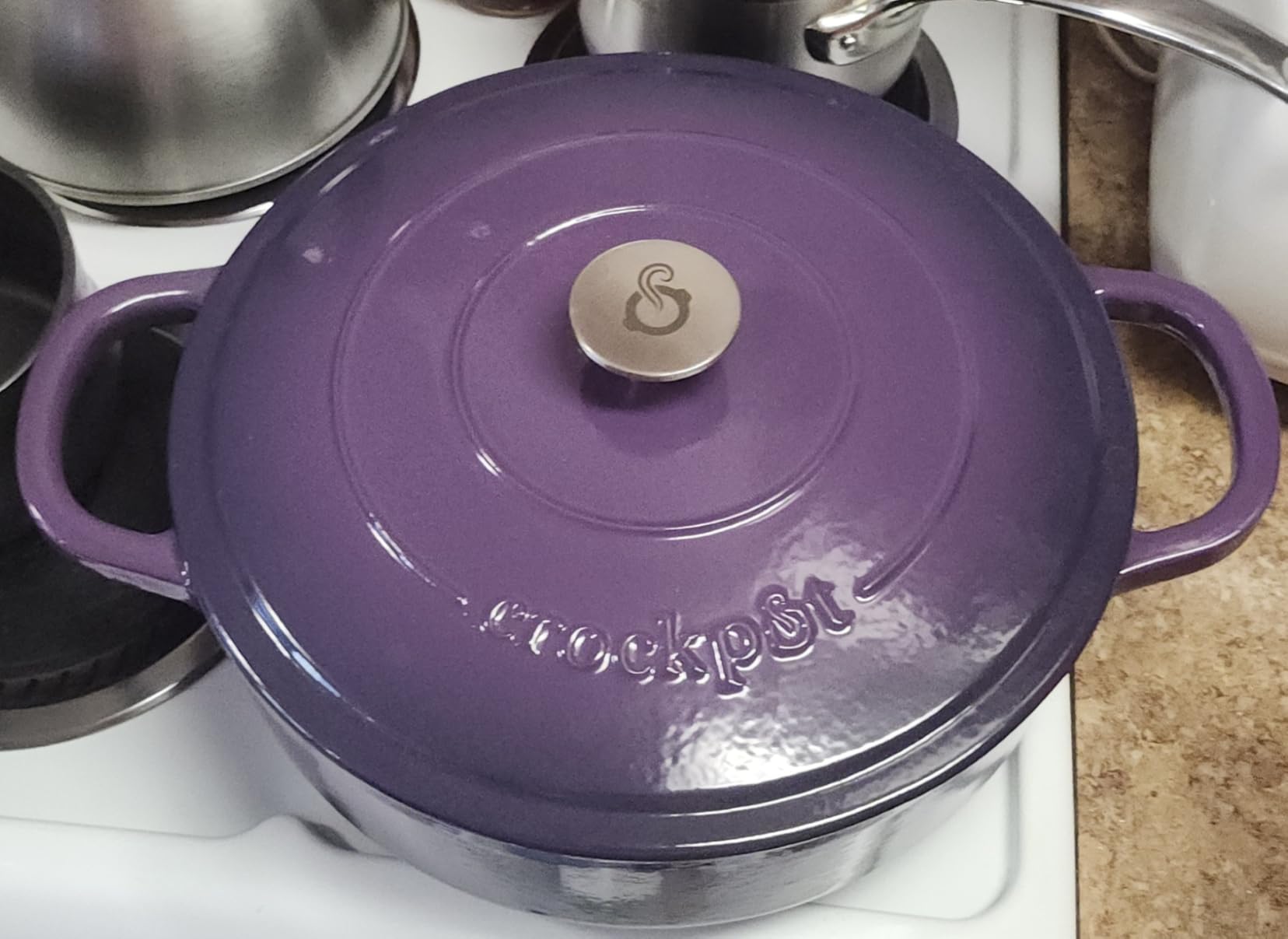 Crock-Pot Crock Pot Artisan Enameled Cast Iron Braiser W/Lid, 5 Quart, Slate Gray customer photo 2