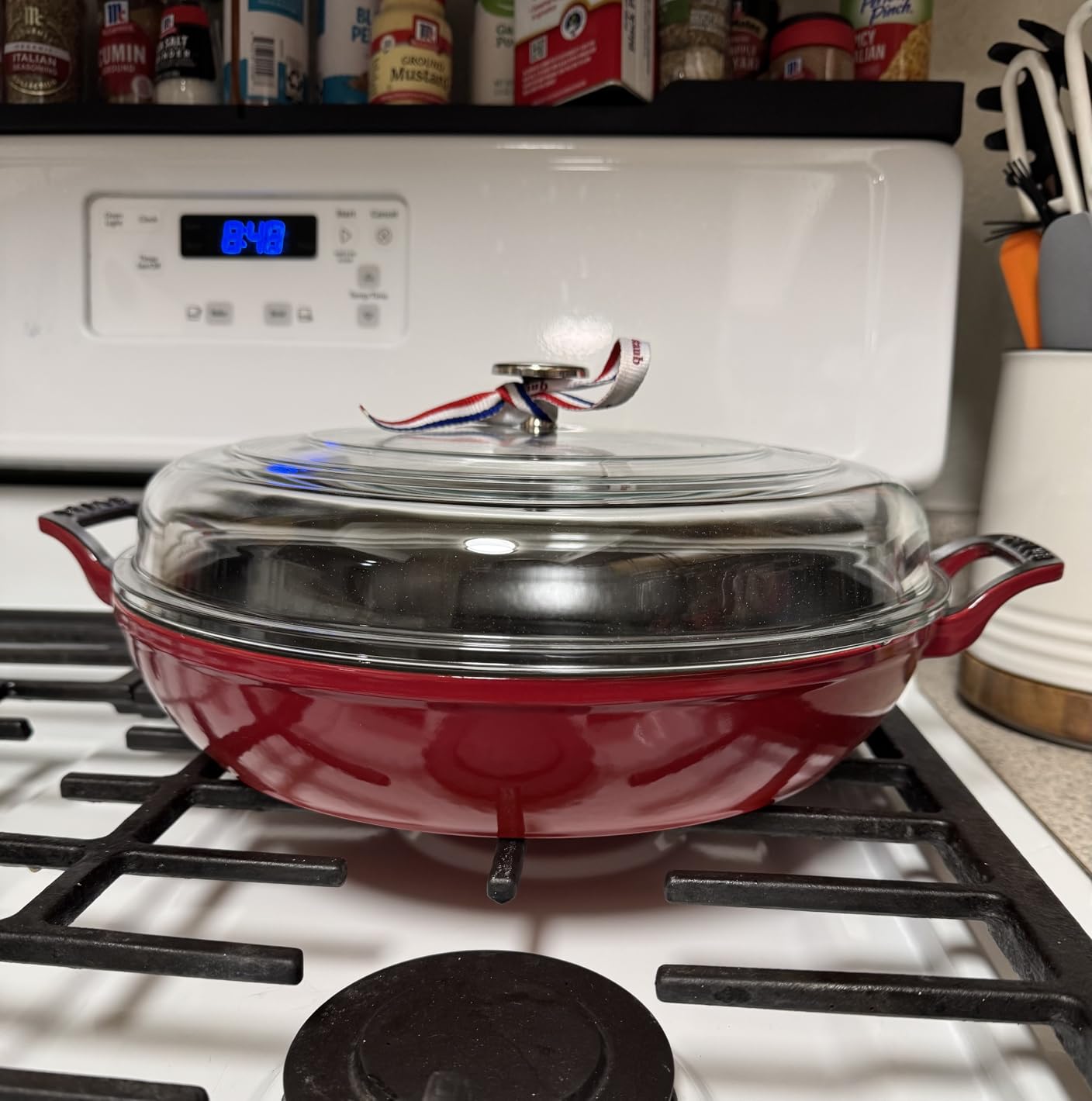 STAUB Cast Iron Braiser with Glass Lid, Dutch Oven, 3.5-quart, serves 3-4, Made in France, Matte Black customer photo 1