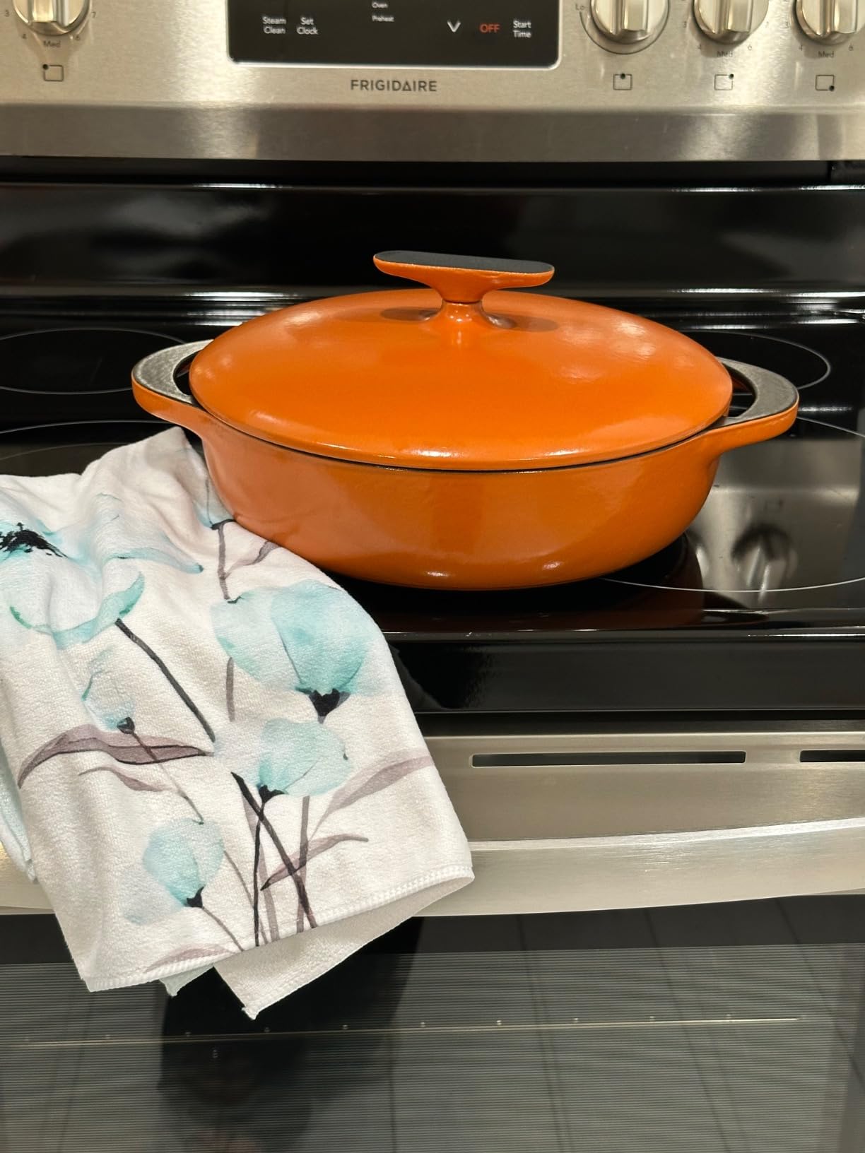 Caraway Enameled Cast Iron Braiser - 3.5 qt Braiser Pan - 3 Layer Enamel Coating - No Seasoning Required - Compatible With All Stovetops - Oven Safe - Free From Forever Chemicals - Midnight Blue customer photo 2