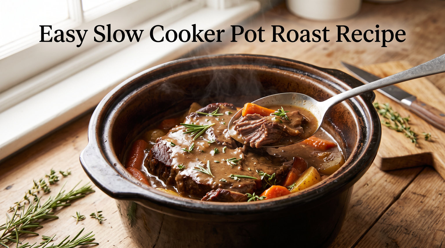 Easy Slow Cooker Pot Roast Recipe