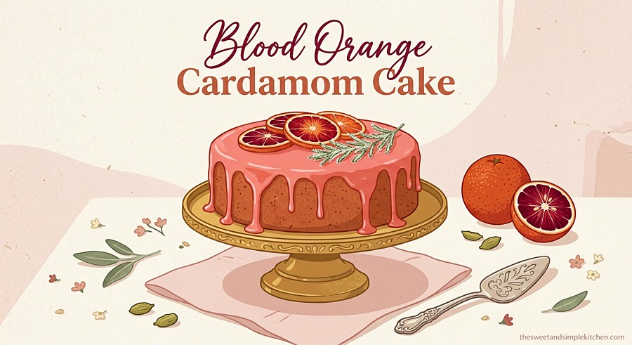 Blood Orange Cardamom Cake Recipe [cy] (Soft, Moist, Easy)