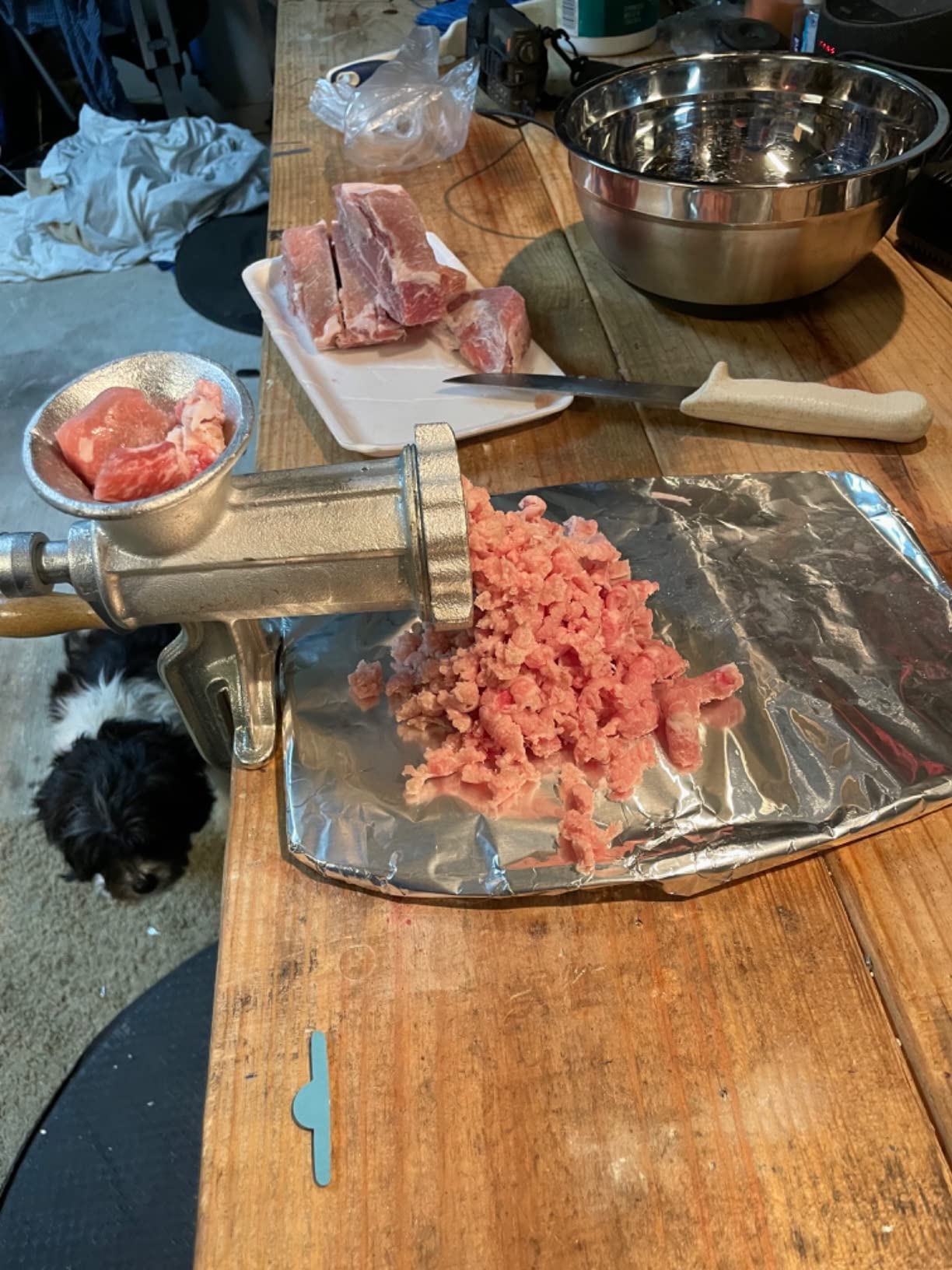 Meat Grinder with Tabletop Clamp, 2 Cutting Disks, Cast Iron Heavy Duty | Sausage Maker & Manual Meat Mincer - Homemade Burger Patties, Fresh Ground Beef & More, Portable with Effortless Hand Crank customer photo 2
