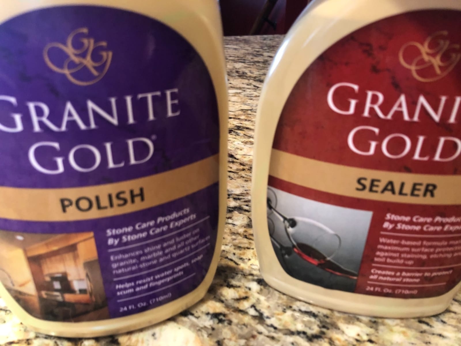 Granite Gold Granite Sealer for Natural Stone, 24 oz Spray | Water-Based Sealant Repels Stains & Etching on Granite, Marble and Travertine - Food-Prep Area Safe customer photo 2