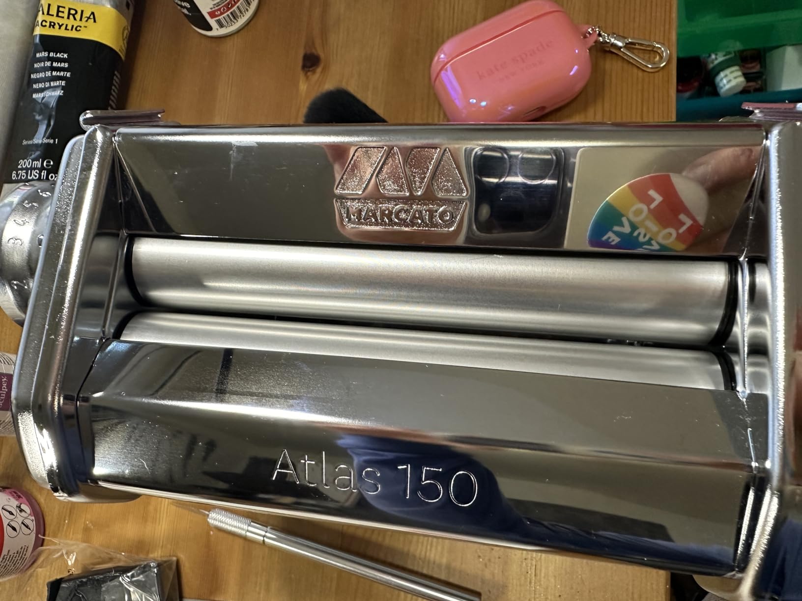 MARCATO Made in Italy Atlas 150 Roller Manual Pasta Machine, Chrome Steel customer photo 1